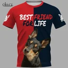 Футболка унисекс, летняя, с коротким рукавом, с 3D принтом австралийского кельпи, в стиле Харадзюку, 2021