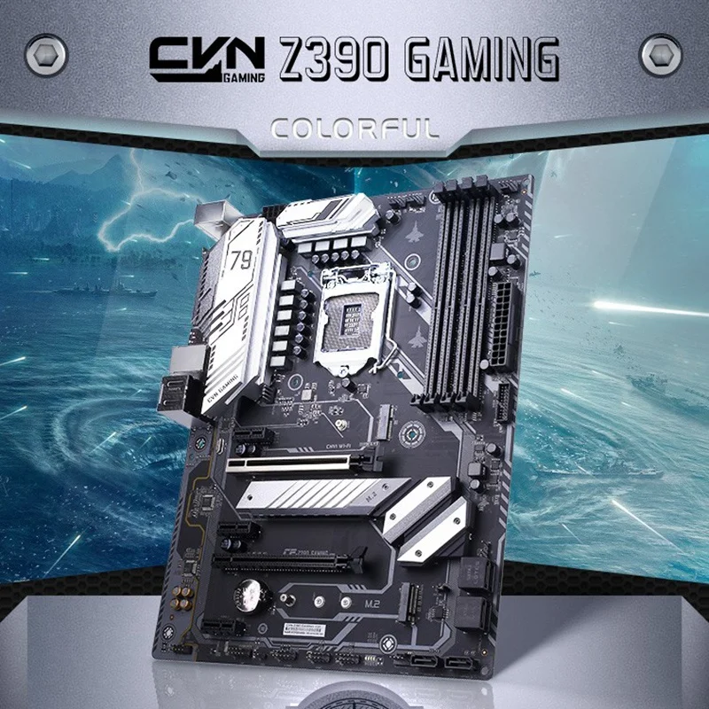 Цветная игровая материнская плата CVN Z390 V20 двухканальная DDR4 RAM USB3.1 Gen1/Gen2 SATA3.0 6