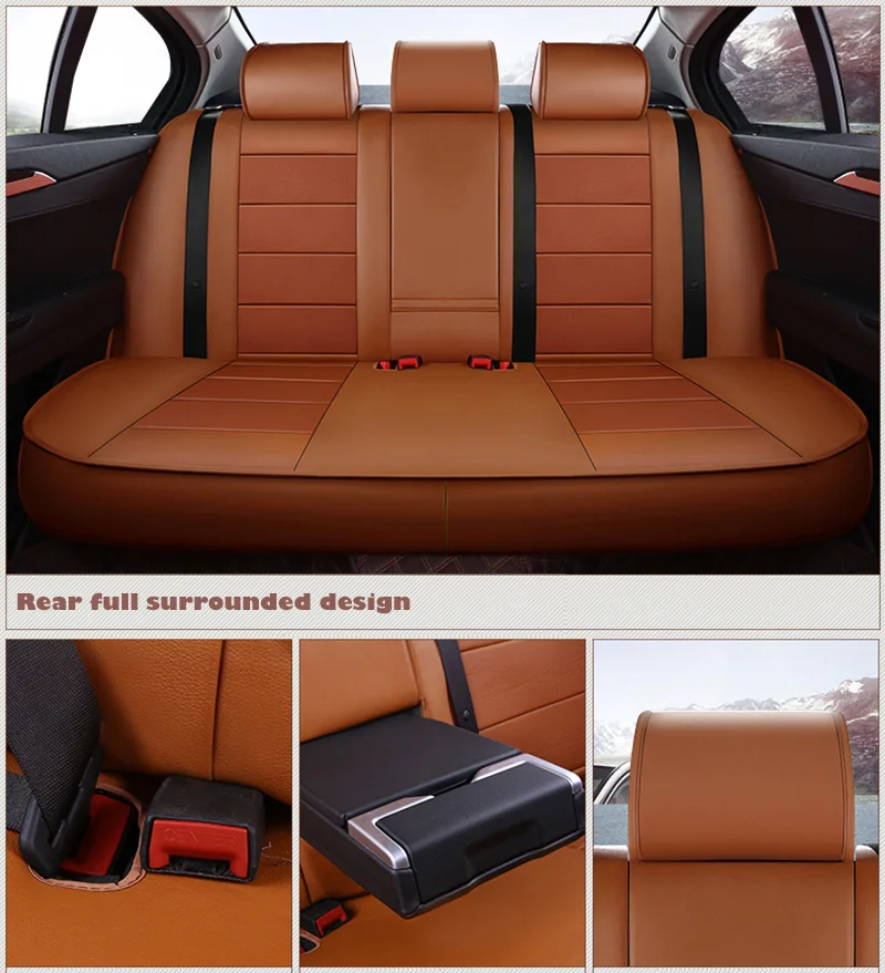 Чехол из воловьей кожи на автомобильное сиденье для Volkswagen VW Magotan Golf Tiguan Scirocco Touareg