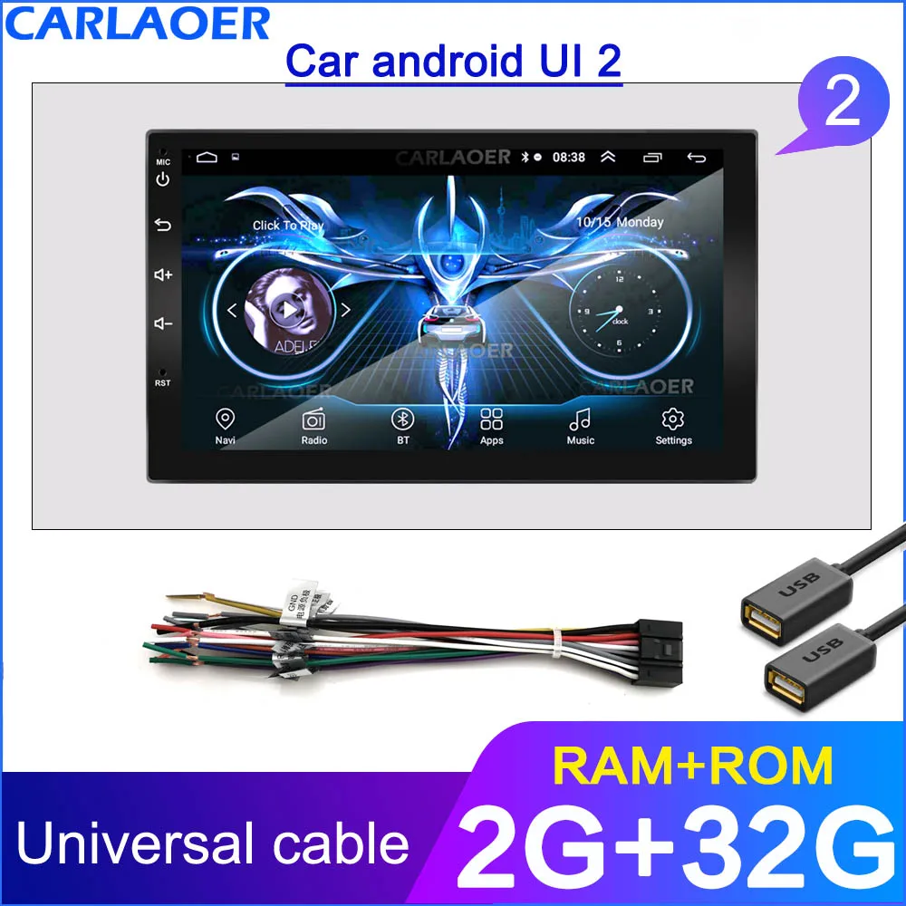 2 din автомагнитола gps android мультимедиа 2din автомобильный видео плеер gps wifi для TOYOTA Nissan Toyota hyundai Polo автомобиль Volkswagen Kia Ford - Цвет: 2GB 32GB