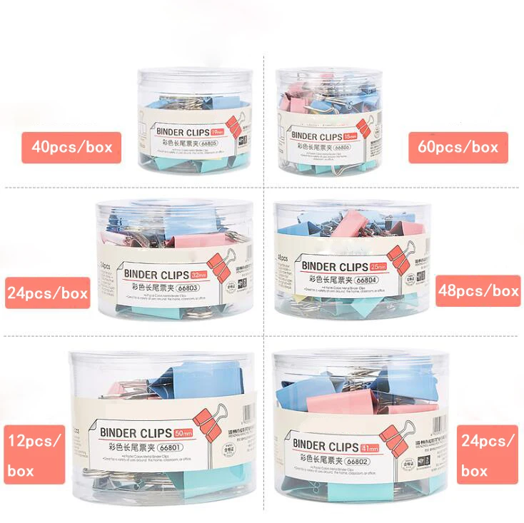 

1Box Colour Metal Memo Clip Bill Clip Various sizes School Office Accessories Storage and finishing Supplies(ss-591)