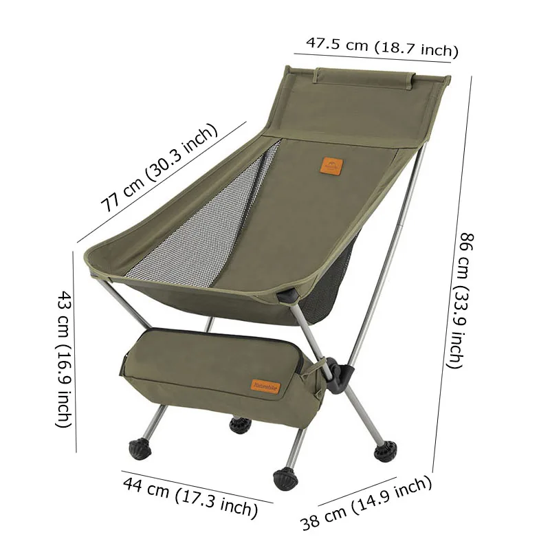 Naturehike Camping Chair Ultralight Fishing Portable Folding Outdoor Picnic Chairs Travel Backpacking Relax | Спорт и развлечения