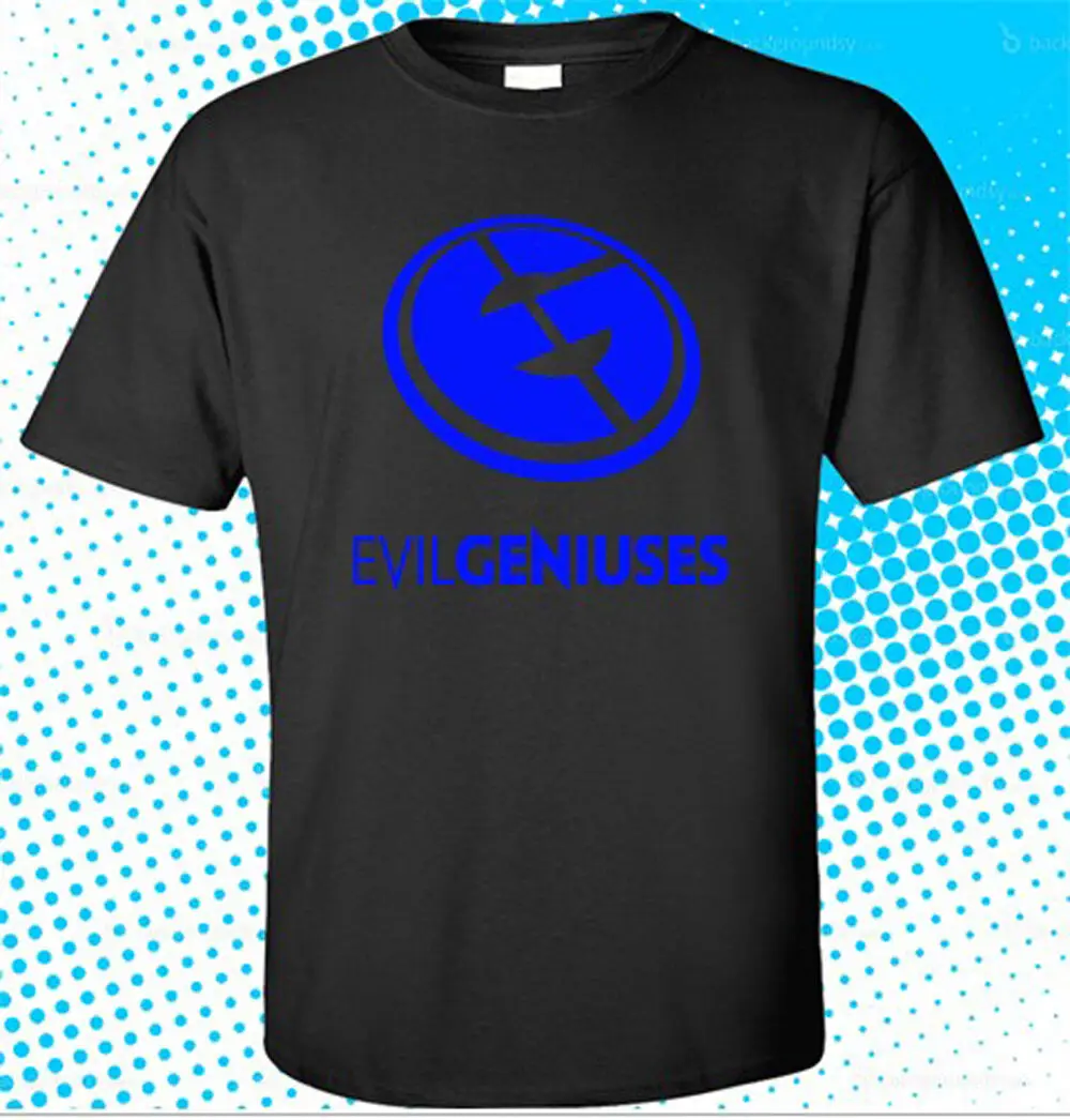 Новинка DOTA 2 Team EVIL GENIUSES Мужская черная футболка с логотипом размеры от S до 3XL 2020