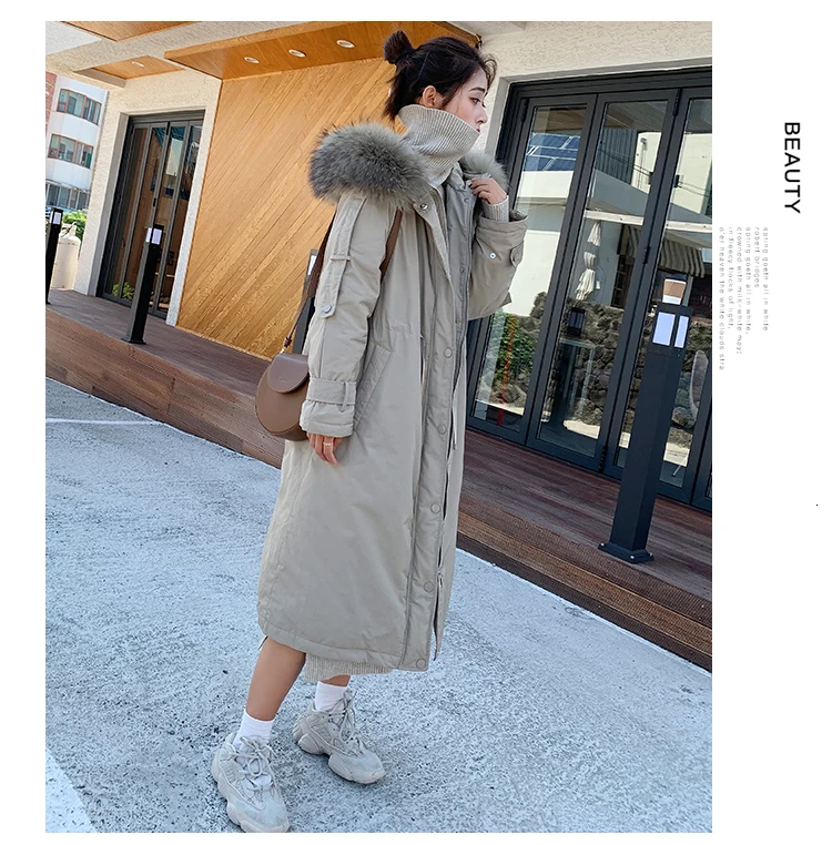 Winter Jacket Women Coat Female Overknee Keep Warm Cotton-padded Clothes Loose Coat Manteau Femme Hiver Bayan Mont Warm Parka