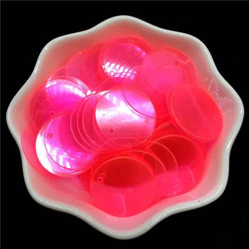 Transparen dark pink Матовые блестки 20 мм большие круглые свободные блестки Lentejuelas рукоделие Рукоделие Шитье ПВХ пайетки женские аксессуары для одежды 30 г - Цвет: Transparen dark pink
