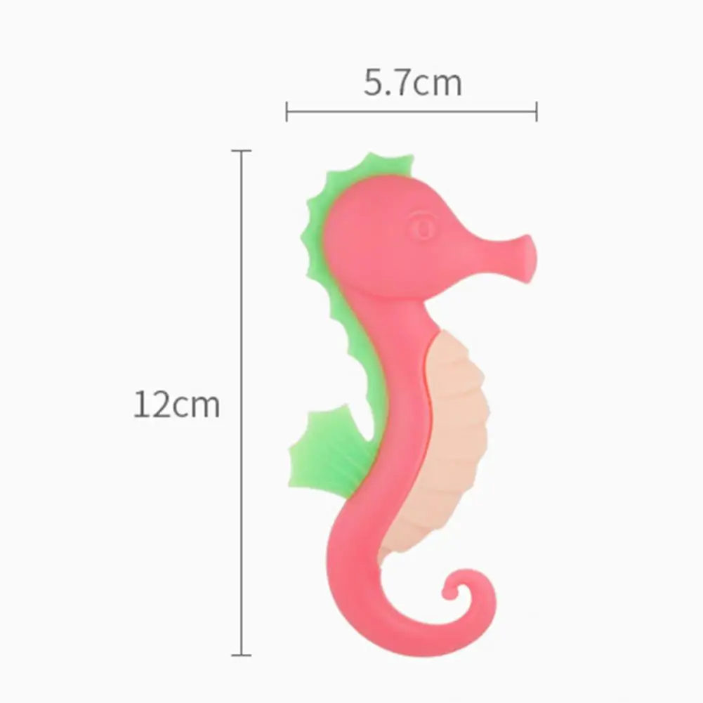 

1Pcs Hippocampus Animals Shape Baby Teether Toy Realistic Easy to Grip Silicone Kids Teeth Toy with Finger for Grow up