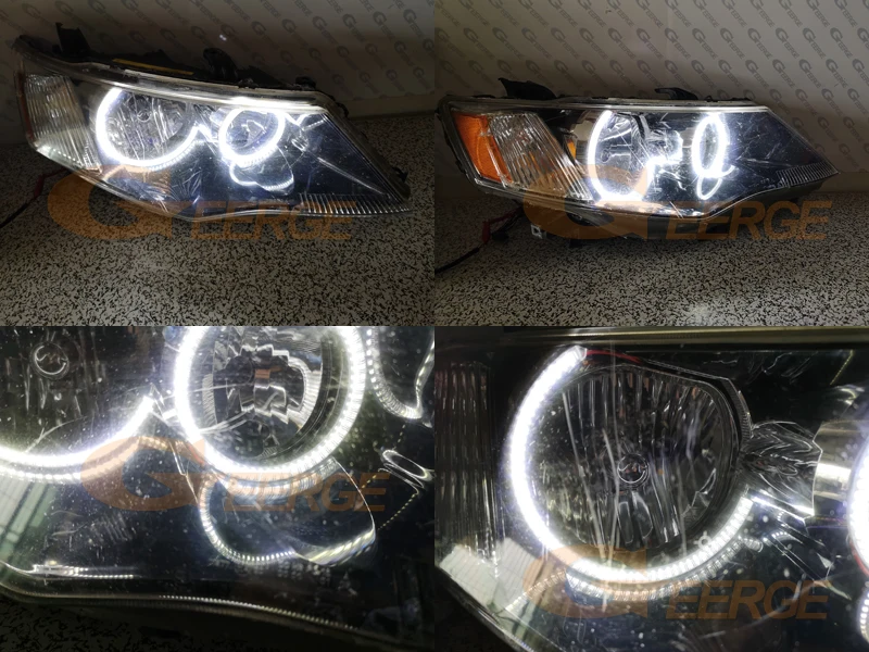 Для Mitsubishi Outlander II 2006 2007 2008 2009 галогенные HD ультра яркие SMD LED Ангельские Глазки halo