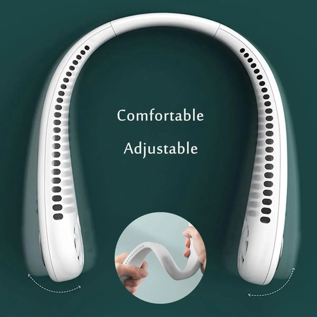 

4000mAh Air Cooler Cooling Fan Neckband Fan Portable Fan Portable Air Conditioning Electric Neck Fan USB Rechargeable Neck Fan