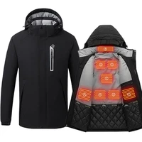 men 8 zone heating jacket winter electric heated clothes usb charging waterproof windbreaker heat outdoor skiing coat m 5xl