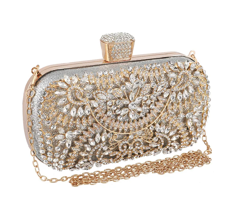 

Diamond-encrusted evening bag lady handmade diamond party bag Wedding Clutches Female Party Luxury Clutch Purse With Rhinestone