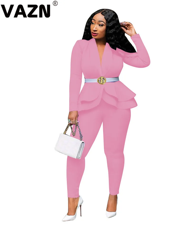 VAZN, лидер продаж, новейший стиль, верхняя одежда, комбинезон, 4 цвета, длинный рукав, ткань, группа, полная длина, милый женский комплект из 2 предметов