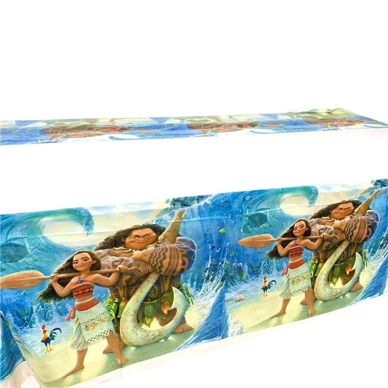 

Disney Princess Girls Birthday Party Supplies Cartoon Moana Maui Party Decoration Disposable Kid Plates Cup Party Supplies Set