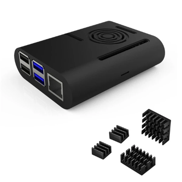 Pi4 case heatsink Aokin для Raspberry Pi чехол с алюминиевым радиатором защитный чехол Чехол Коробка для Raspberry pi 3 Model B+ Plus, Pi 3/2 Pi 4 4B - Цвет: Pi4 case heatsink