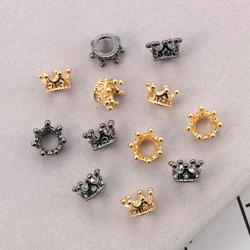 10 шт./лот многоцветные хрустальные короны очаровательные бусины разделители