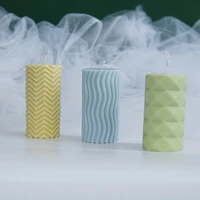 candle mold geometric cylindrical horizontal and vertical stripes candle mould