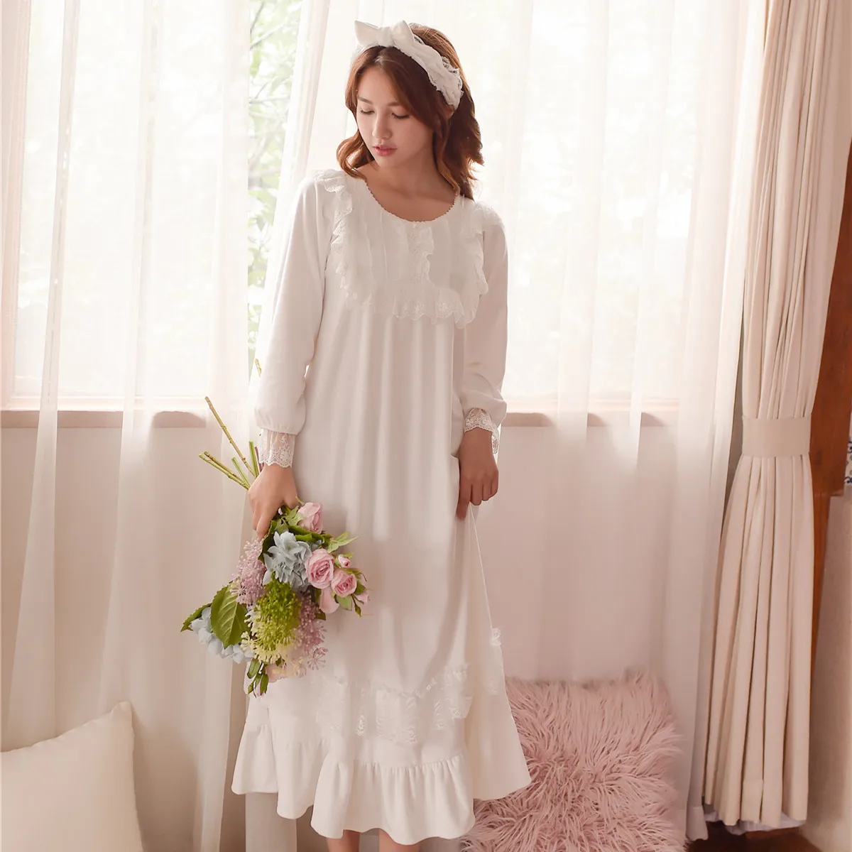 Зимняя плотная теплая фланелевая длинная Пижама для женщин с длинным рукавом