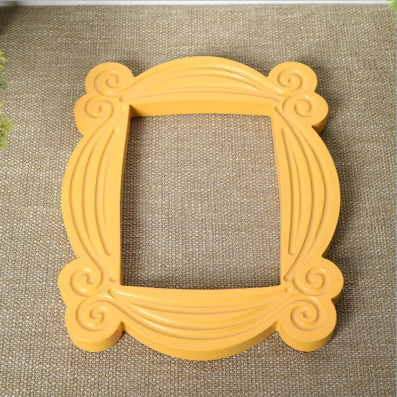 ZK30 TV Series Friends Handmade Monica Door Frame Wood Yellow Photo Frames Collectible Home Decor Collection Cosplay Gift images - 6