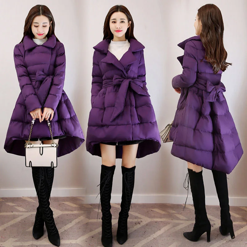 Женское хлопковое пальто необычная зимняя одежда в виде ласточкиного хвоста
