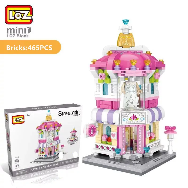 LOZ Architecture 3D Мини уличный магазин блоки обучающая игрушка Loz Кирпичи Строительные