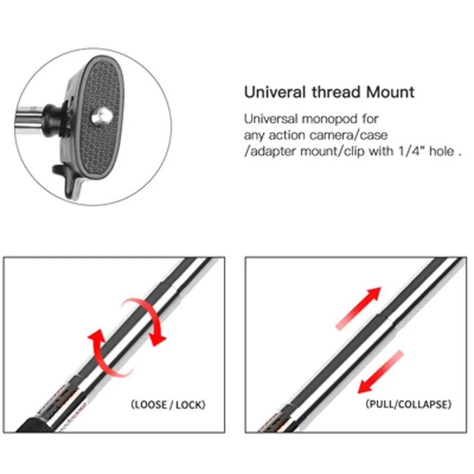 Съемка для GoPro Hero Аксессуары селфи монопод Go Pro 6 5 7 черный Sjcam Sj4000 Xiaomi Yi 4K Eken H9