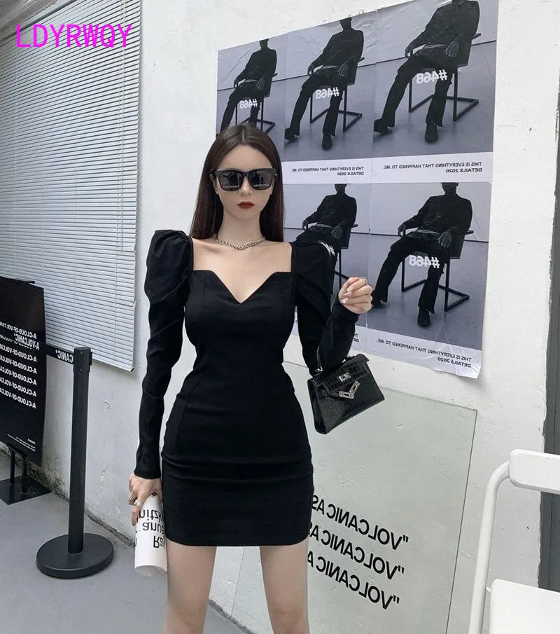 Autumn women's clothing 2022 new plus size women's dress sexy look thin Office Lady Zippers