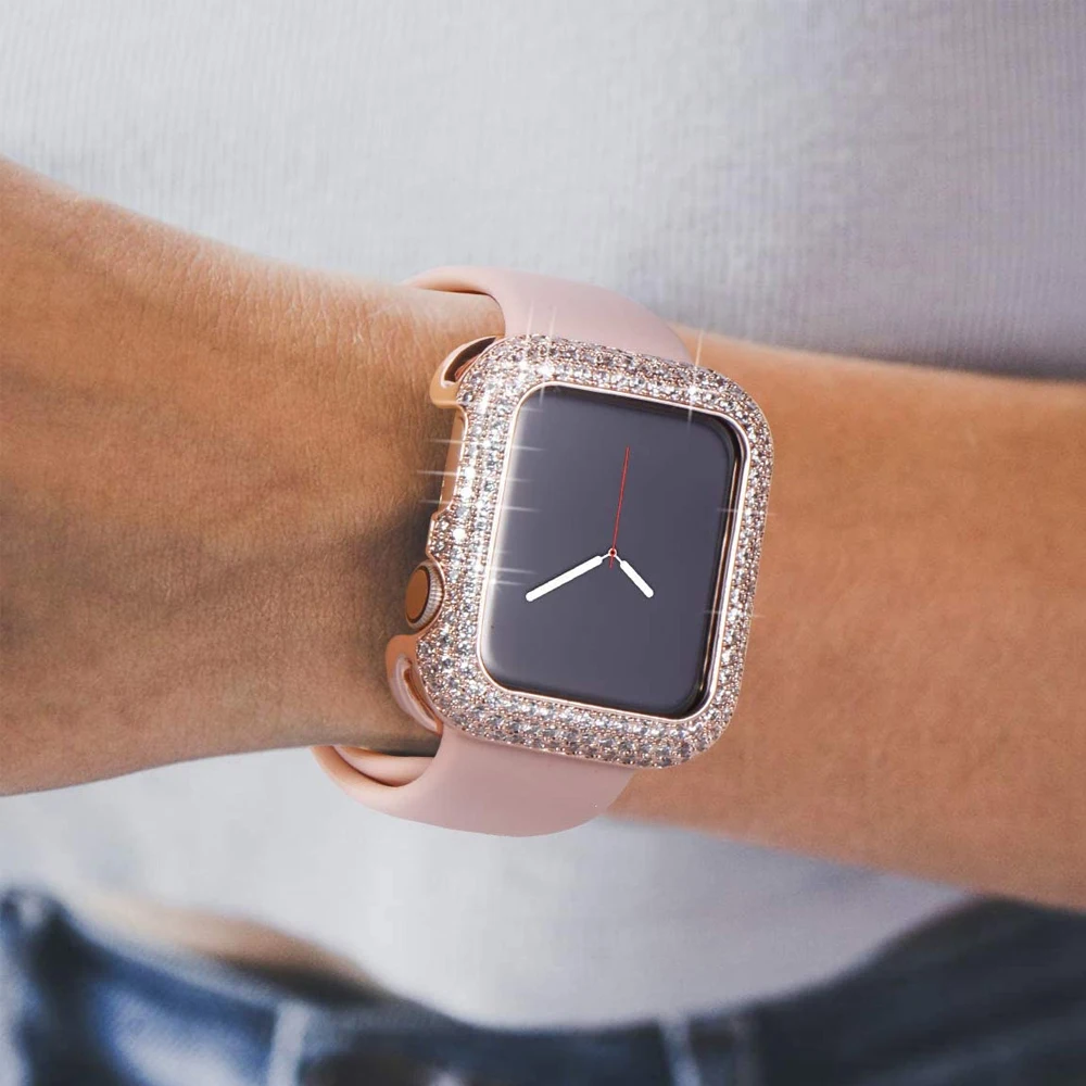 Чехол со стразами для Apple Watch 6 5 4 3 40 мм 44 | Наручные часы