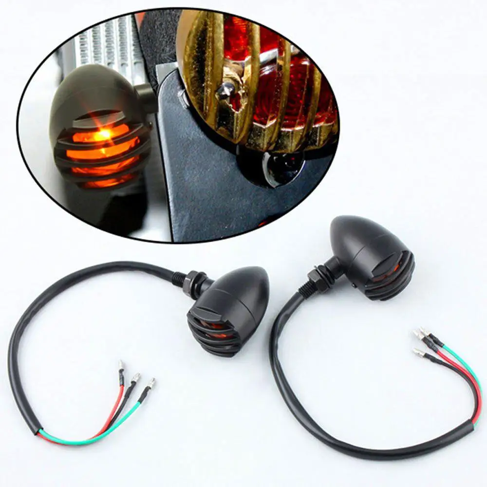 

1 пара 12В универсальные мотоциклетные указатели поворота Световые индикаторы мигалка задний фонарь стоп-сигнал мотоцикл янтарные лампы