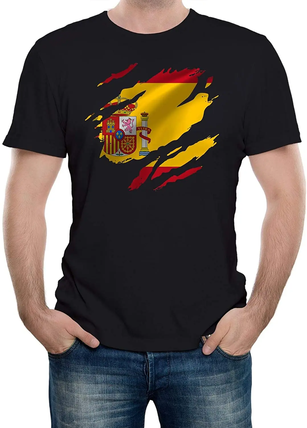 Мужская футболка с флагом Испании Новое поступление Harajuku летняя из чистого