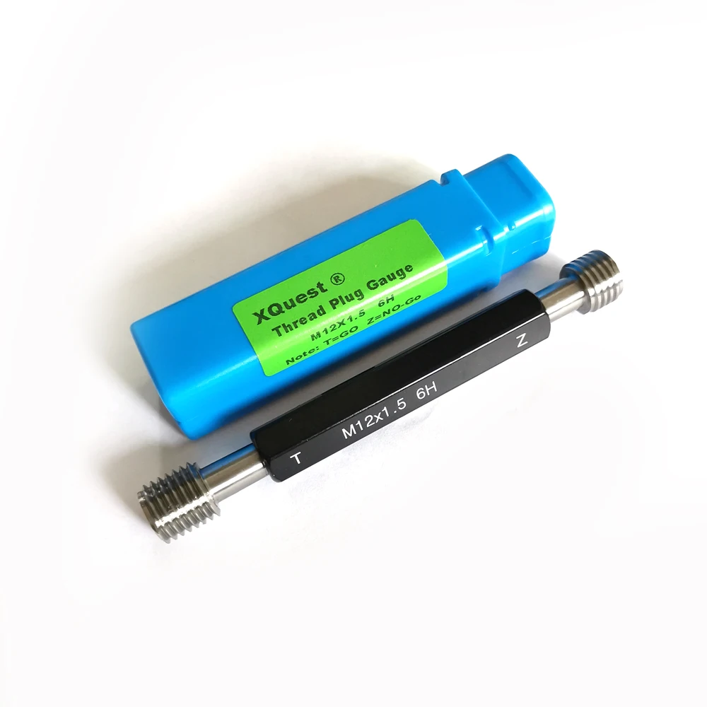 Xquest 6h Калибр пробки с метрической резьбой M12 M12X1.75 M12X1.5 M12X1.25 M12X1 M12X0.75 M12X0.5 Калибр с тонкой внутренней резьбой правой руки
