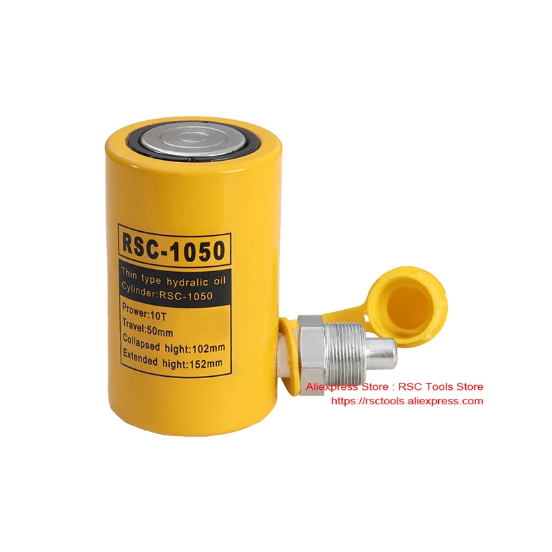Low Height Hydraulic Cylinder RSC-1050 Hydraulic Jack with tonnage of 10T, work travel of 50mm