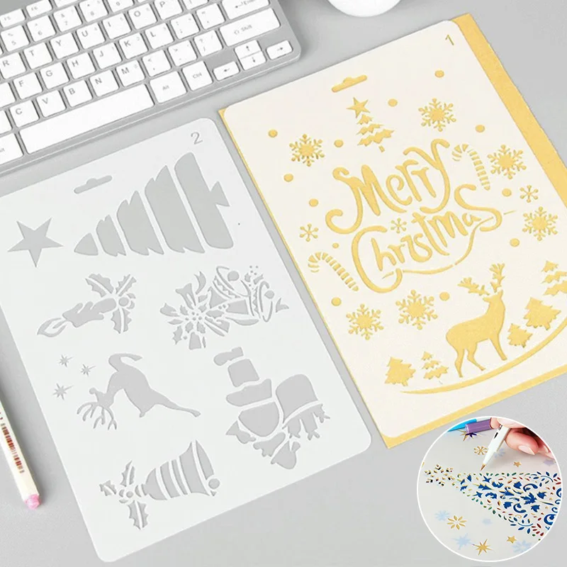 

17.2*25.9cm Merry Christmas Reindeer Snow DIY Layering Stencils Painting Scrapbook Coloring Embossing Decorative Template