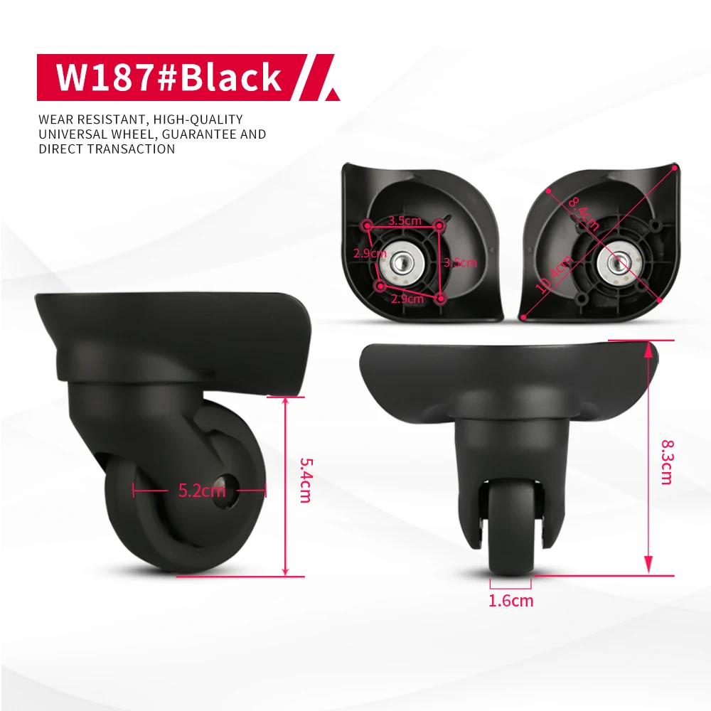 Suitcase trolley case wheel Compatible with Naw befuty W187  accessories luggage case universal repair password box mute