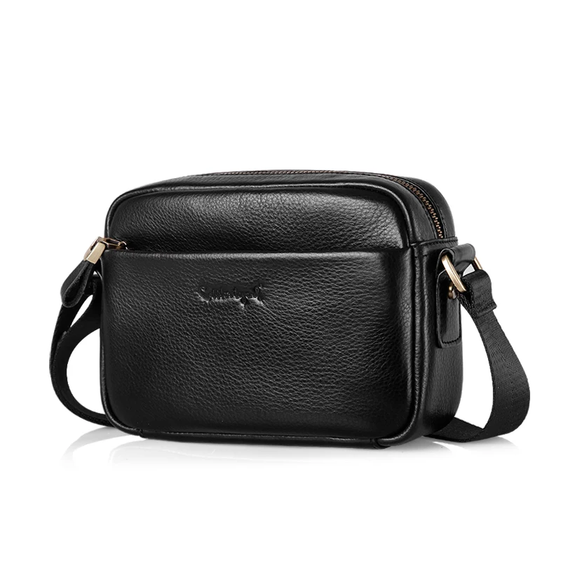 Cobbler Legend Male Shoulder Bag Genuine Leather Outdoor Running Sport Bag Waterproof Mobile Phone Bags Multi-Function Crossbody