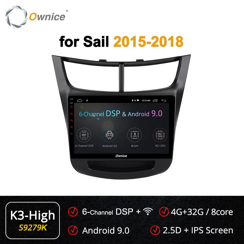 S9279 K3-High Ownice 8 ядерный ПК с системой андроида и 9,0 360 панорама gps радио навигации k3 k5 k6 для Chevrolet Парус 4G DSP SPDIF - Цвет: S9279 K3-High