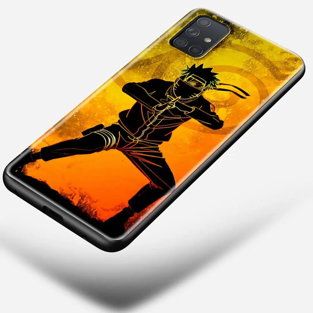 

Luxury Case for Samsung Galaxy A51 A71 5G A50 A70 A11 A21s A31 A41 A42 A91 A01 TPU Soft Black Cover Japan Anime Naruto Sasuke