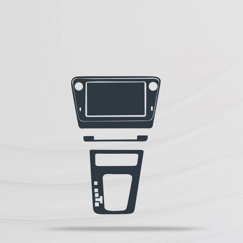 Защитная пленка для салона автомобиля прозрачная из ТПУ центрального контроля