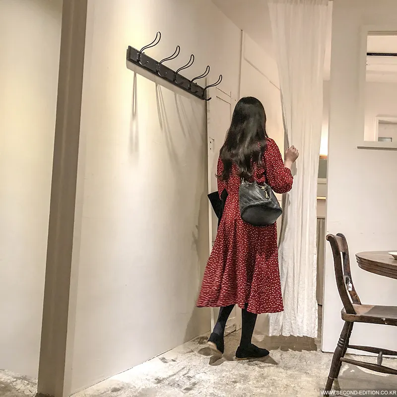 Осенние базовые платья Лидер продаж женское винтажное платье с длинным рукавом и