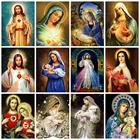 Алмазная 5d-картина Huacan сделай сам с изображением Иисуса, религии, настенная наклейка, алмазная вышивка, икона Богородицы, мозаика, домашний декор