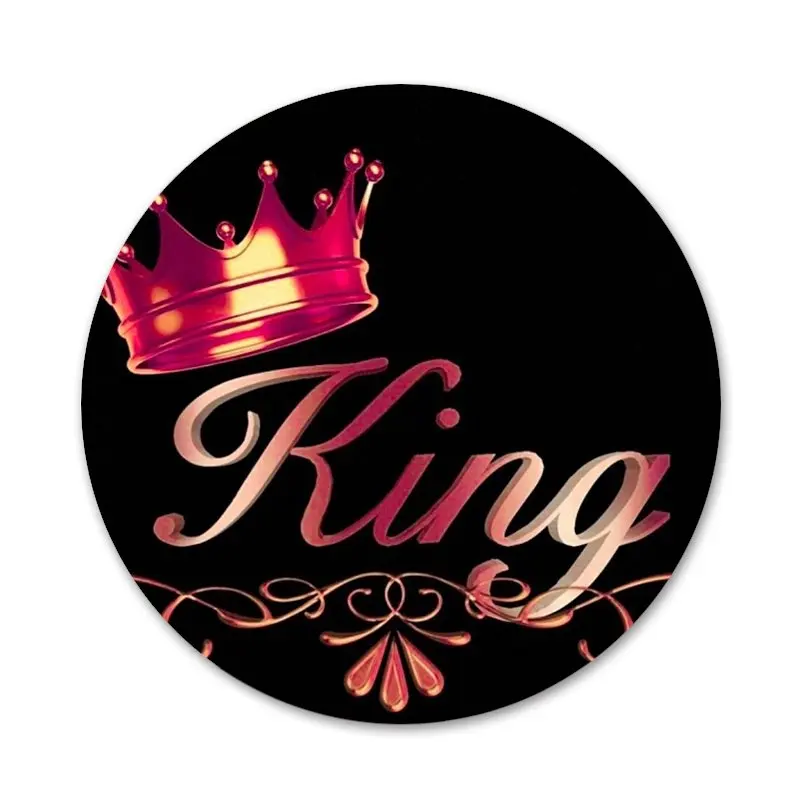 Мультяшная корона король и королева значок для одежды рюкзака декоративный