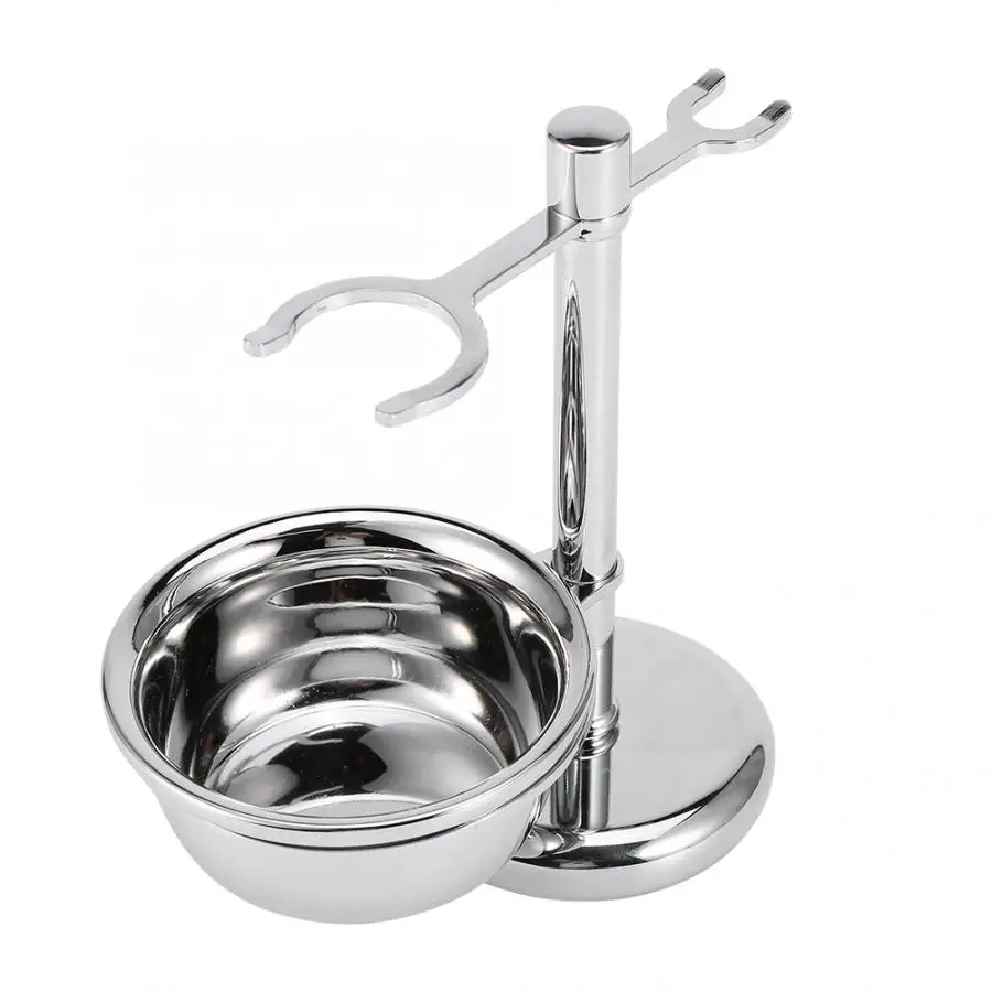 Держатель для бритья 2 в 1 Портативная подставка кистей из нержавеющей стали и