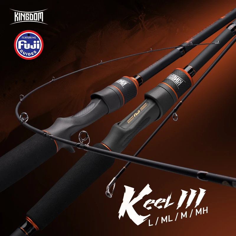 Kingdom Keel III удочки L ML M MH Высокое качество спиннинг и литье Fuji кольцо углеродное