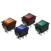1pcs kcd4 rocker switch power switch 3 position 6 pins electrical equipment with light switch 16a 250vac 20a 125vac