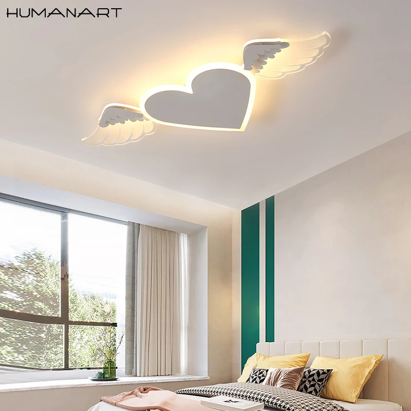 Современный светодиодный потолочный светильник любовь в форме ангела для