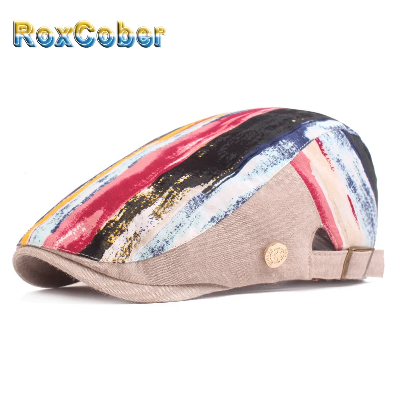 RoxCober осень весна Молодежные хлопковые береты шляпы Плющ Гэтсби кепка газетчика