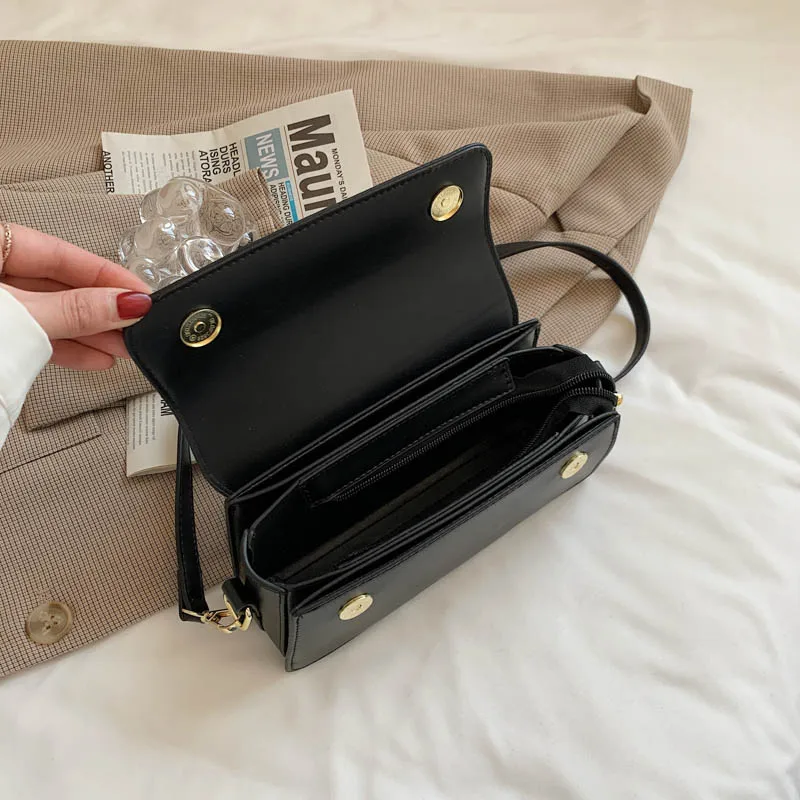 

Women's Bag 2021 Fashion Stereotyped Portable Small Bag Daily Shoulder Phone Coin Purse Casual Female Cross Body Bag Black