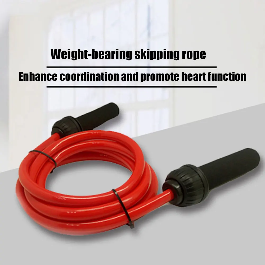 

Gym Fitness Equipment Strength NBR Handle Training Durable Weighted Jump Rope Lose Weight Adjustable Skipping Workout Sports