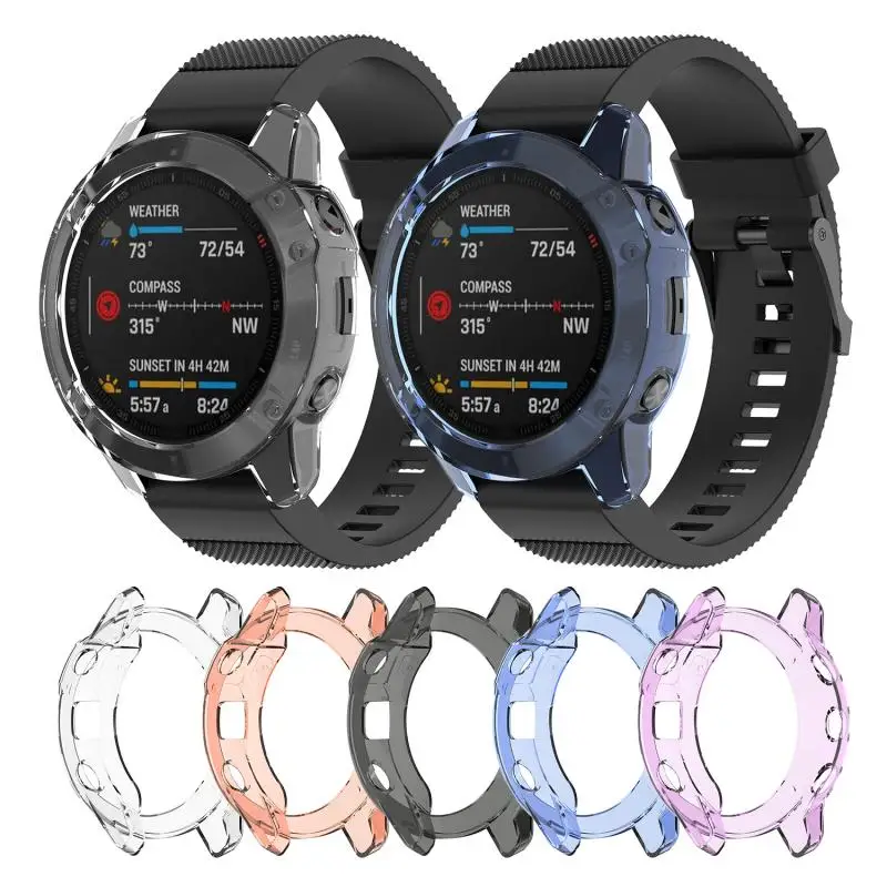 Чехол для часов Garmin Fenix 6 ТПУ чехол смарт браслета защитная рамка сменный
