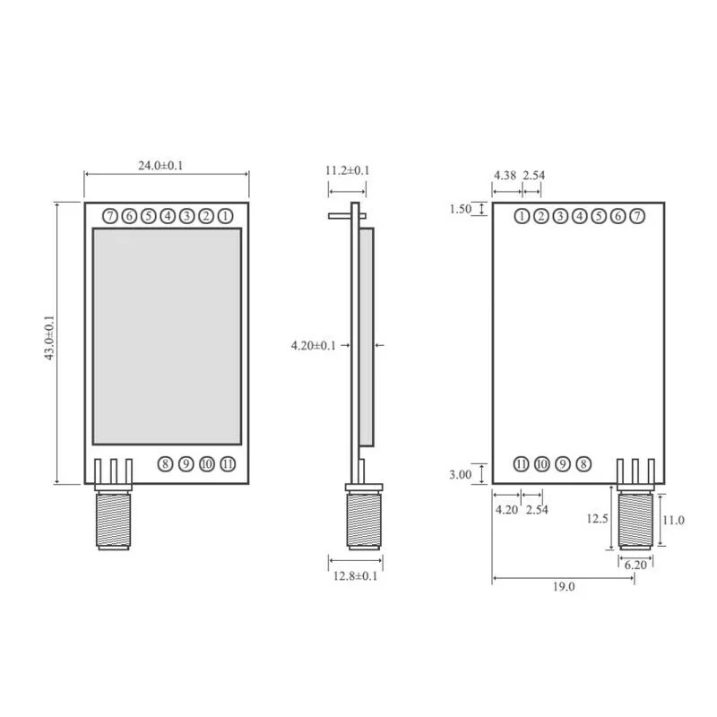 SX1278 433 МГц E32-433T30D 30dBm LoRa пульт дистанционного управления м приемопередатчик 1 Вт