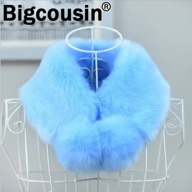 Женский зимний Стандартный шарф из искусственного лисьего меха декоративный