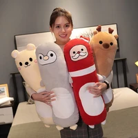 new 1pc 70 140cm the bear sleep pillow long pillow cute doll doll girl plush toy lazy man bed on the big doll cute comfortable